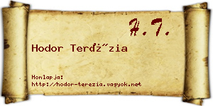 Hodor Terézia névjegykártya