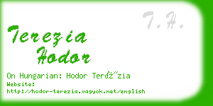 terezia hodor business card